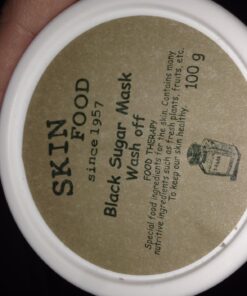 SKIN FOOD Black Sugar Mask Wash Off 4.05 fl. oz.(120g) - Black Sugar Scrub - Sugar Face Scrub to Hydrate and Nourish the Skin - Exfoliating Sugar Scrub - Facial Mask Wash Off Sugar Scrub 3.52 Fl Oz (Pack of 1) 48 71ixsfr3gIL