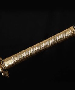 Ninja Sword, Fully Handmade Japanese Samurai Sword 1060 High Carbon Steel Double Edge Sharpened with Center Concave Fluted Shape 18 71iyEMZQLqL