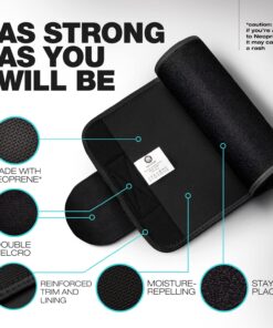 ActiveGear Waist Trimmer Belt Slim Body Sweat Wrap for Stomach and Back Lumbar Support Blue Medium 17 71iyIvg0FVL 1