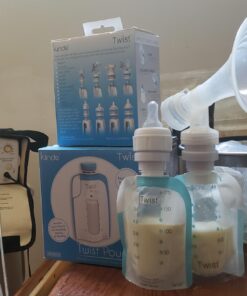 Kiinde Twist Pouch Direct-Pump Direct-Feed Twist Cap Breast Milk Storage Bags for Pumping, Freezing, Heating and Feeding, Pre-Sterilized, 6 Ounce, Pack of 40 6oz 6 Ounce (Pack of 40) 44 71izbiaU45L