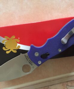 Spyderco Manix 2 Signature Knife with 3.37" CPM S110V Steel Blade and Durable Dark Blue G-10 Handle - PlainEdge - C101GPDBL2 45 71j LV3ZVkL
