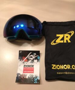 ZIONOR X4 Ski Goggles Magnetic Lens - Snowboard Snow Goggles for Men Women Adult A0 Vlt 13.67% Blue Lens Blue Frame 82 71j S3iM0vL