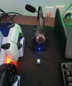 BRAMMAR Wireless Headset for Computer, Bluetooth Headset with Noise Cancelling Microphone for PC, 35H Lightweight USB Headset with Mute Button, Suitable for Remote Working/Call Center/Online Class 51 71j kwhrJRL