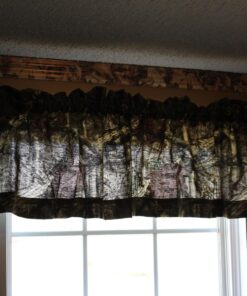 Alternative view of Mossy Oak Infinity Valance for Window, Blackout Curtains, Short Curtain for Kitchen, Living Room, Bedroom, Bathroom Windows, Camo Curtains, Home Decor (14"x60") with Rod Pocket Brown 14