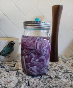 Masontops Complete Mason Jar Fermentation Kit - Pickle Kit, Sauerkraut Making Kit Kimchi Container - Fermentation Airlock Lids Wide Mouth Mason Jars 29 71j xRlATML