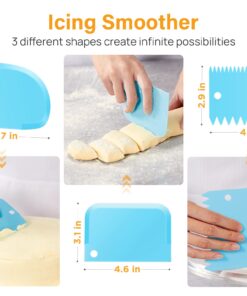 Kootek 32-Piece Piping Bags and Tips Set with 24 Icing Piping Tips, 2 Reusable Pastry Bags 12 Inch, Reusable Piping Icing Bags and Tips, Cake Decorating Kit for Frosting Cookie, Cupcake 30 71j yzkw3FL