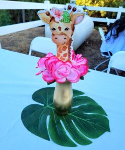 Moon Boat 120PCS Tropical Palm Leaves Plant Imitation Leaf-Hawaiian/Luau/Jungle Party Table Decorations 50 71j0 WOYOL