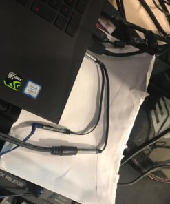 KINGTOP Auxiliary 3.5mm Headphone Mic Splitter, Compatible with Gaming Headsets, Laptops, PS4, PS5, Xbox One S, Nintendo Switch, Tablets, Mobile Phones, and PC Black 40 71j0Z KJqEL