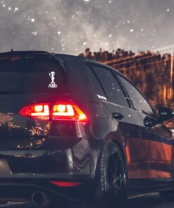 Alternative view of Alien Peace Cartoon Car Window Wall Laptop Decal Sticker White 4"