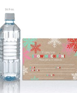 Snow Much Fun Snowflake Birthday Party Invitations, 20 5"x7" Fill In Cards with Twenty White Envelopes by AmandaCreation 9 71j3vskn5L