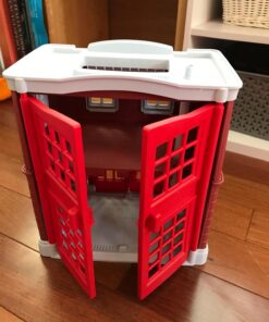 Green Toys Fire Station Playset - 8 Piece Pretend Play, Motor Skills, Language & Communication Kids Role Play Toy. No BPA, phthalates, PVC. Dishwasher Safe, Recycled Plastic, Made in USA. 23 71j4 yKMv0L