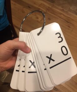 Star Right Math Flash Cards - Multiplication Flash Cards - 169 Hole Punched Math Game Flash Cards - 2 Binder Rings - for Ages 8 and Up - Multiplication Flash Cards 3rd Grade, 4th, 5th, and 6th Grades 169 Multiplication Flash Cards 38 71j5KXd8xL