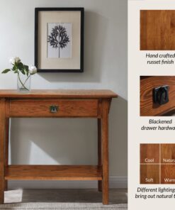 Leick Home Favorite Finds Mission, 10 in x 30 in x 28 in, Russet/Blackened Console Table 25 71j5sLmOn5L