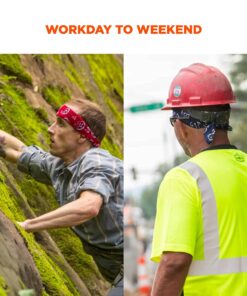 Ergodyne Chill Its 6700CT Cooling Bandana, Lined with Evaporative PVA Material for Fast Cooling Relief, Tie for Adjustable Fit, Blue Solid Blue Each 15 71j6ua3desS