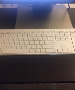Macally Wireless Bluetooth Keyboard for Mac or Windows PC - Compatible Apple Keyboard Rechargeable - Multi-Device Keyboard, Up to 3 Devices with 110 Keys, 20 Shortcuts, and Numeric Keypad - White 37 71j7HgDSwGL