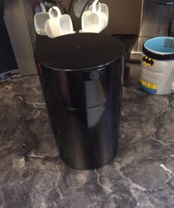 COFFEEVAC 1LB Patented Airtight Multi-use Vacuum Works as Smell Proof Ground Coffee Bean Containers. Black Cap and Body, 1.85-Liter/1.6-Quart Black Cap & Body 24 71j7TRLmhkL