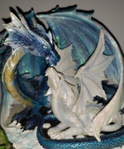 StealStreet SS-G-71533 Light Blue Dragon Mom with White Baby Statue Figurine, 7" 35 71j7XtiM8wL