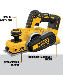 DEWALT 20V MAX Planer, 30,000 Cuts Per Minute, 2 mm Cut Depth, Brushless Motor, Bare Tool Only (DCP580B) Planer Only 27 71j7k3E9CjL