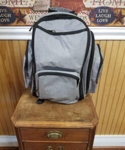 Mancro Diaper Bag Backpack, Large Multifunction Waterproof Travel Baby Changing Bag for Dad Mom with 4 Insulated Pockets and Stroller Straps, Maternity Baby Bag for Boys Girls, Grey Austere Grey 95 71j8gaHQTvL