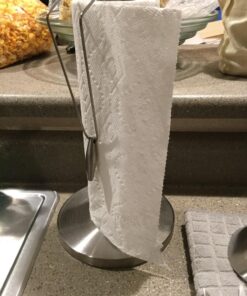 SIWU Free-Standing, Upright Paper Towel Holder - 12"x 6" Stainless Steel Metal, Vertical Tissue Holder for Counter or Table Tops, Non-Slip Heavy Base with Stylish Tension Arm Keeps Towels Secure 6 71j8p6e1AL