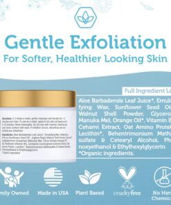 Era Organics Microdermabrasion Facial Scrub & Face Exfoliator - Spa Quality Exfoliating Mask with Manuka Honey Walnut Moisturizing Exfoliant for Dry Skin, Blackheads Wrinkles (2 oz) 2 Ounce (Pack of 1) 25 71j8r82nQXL