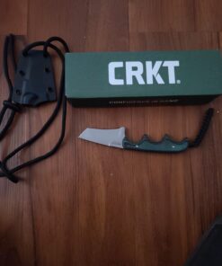 COLUMBIA RIVER KNIFE & TOOL CRKT Minimalist Tanto Neck Knife: Compact Fixed Blade Knife, Folts Utility Knife with Bead Blast Blade, Resin Infused Fiber Handle, and Sheath 2386 37 71j9m7qt 7L 1