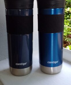 Contigo Byron Vacuum-Insulated Stainless Steel Travel Mug with Leak-Proof Lid, Reusable Coffee Cup or Water Bottle, BPA-Free, Keeps Drinks Hot or Cold for Hours, 20oz 2-Pack Blue Corn & Midnight Berry Blue Corn/Midnight Berry 20oz 2 Pack 13 71jAUQEJHEL