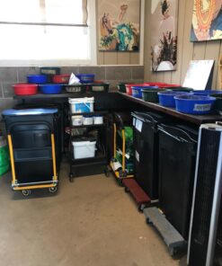 Rubbermaid Commercial Products Slim Jim Plastic Rectangular Trash/Garbage Can With Venting Channels, for Kitchen, Office, Workspace, 23 Gallon, Black - FG354060BLA 1 29 71jBjeKQpRL