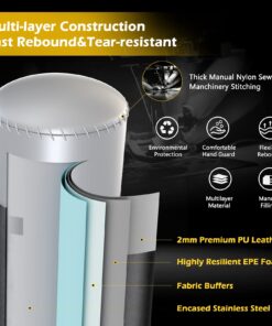 FITVEN Freestanding Punching Bag with Boxing Gloves Heavy Boxing Bag with Suction Cup Base for Adult Kids - Men Stand Kickboxing Bag Black or Silver white 19 71jCyhExU8S