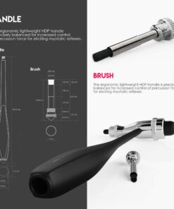 MDF® Tromner Neurological Reflex Hammer with Built-in Brush for cutaneous and Superficial responses - Light - HDP Handle - Free-Parts-for-Life & Lifetime Warranty - Black (MDF555P-11) Black-hdp Handle 9 71jCzPIeccL