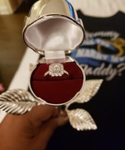 Elegance Long Stem Rose Ring Holder, 9", Silver 39 71jDiCY0eL