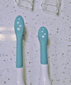 Philips Sonicare for Kids 3+ Genuine Replacement Toothbrush Heads, 2 Brush Heads, Turquoise and White, Compact, HX6032/94 Kids 3+ 48 71jDtuXMFbL