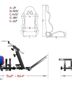 OpenWheeler Advanced Racing Seat Driving Simulator Gaming Chair with Gear Shifter Mount Blue 12 71jFbi6U34L