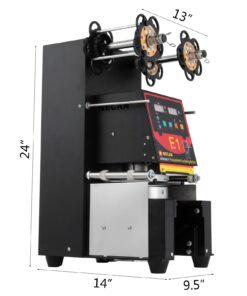 Alternative view of Happybuy 420W Automatic Cup Sealing Machine 500-650Cups Per Hour Electric Cup Sealer Machine With Digital Control for Sealing PP PET Paper Cups