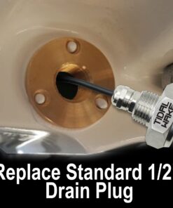 Tidal Wake IP68 Underwater 1/2in Standard Boat Drain Plug LED Light, Brilliant Underwater Lighting in Minutes! No Holes to Drill! Blue 26 71jHaO hSQL