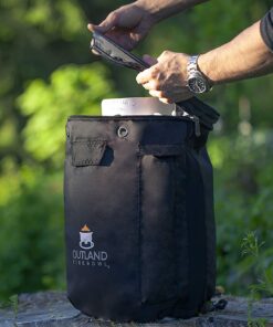 Outland Living Firebowl UV and Weather Resistant 740 Propane Gas Tank Cover with Stable Tabletop Feature, Fits Standard 20 lb Tank Cylinder, Ventilated with Storage Pocket Cover + Tabletop Black 22 71jHy8gCGDL