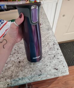 Contigo West Loop Stainless Steel Vacuum-Insulated Travel Mug with Spill-Proof Lid, Keeps Drinks Hot up to 5 Hours and Cold up to 12 Hours, 20oz Violet 48 71jHyp0CdL