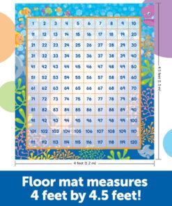 Learning Resources Make a Splash 120 Mat Floor Game, Addition/Subtraction - 136 Pieces, Ages 6+ Math Games for Kids, Educational Games 48 x 56 Inches 9 71jIClCSKOL