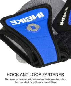 INBIKE Cycling Gloves for Men and Women with 5MM Shock-Absorbing Gel Pad, Anti-Slip Half-Finger Bike Gloves for MTB Biking Bicycle and Riding Blue XX-Large 17 71jIgrpxIQL