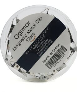 Ogrmar Metal Clip 1.2"-12 Pack Refrigerator Whiteboard Wall Magnetic Memo Note Clip Metal Clip (1.2") 1.2" 18 71jIiJ7cyBL