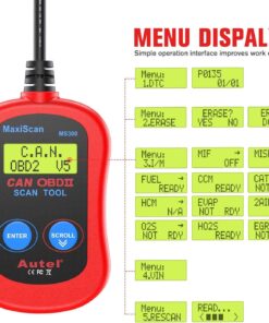 Autel MS300 OBD2 Scanner Code Reader, Turn Off Check Engine Light, Read & Erase Fault Codes, Check Emission Monitor Status CAN Diagnostic Scan Tool 27 71jJ3YV23UL
