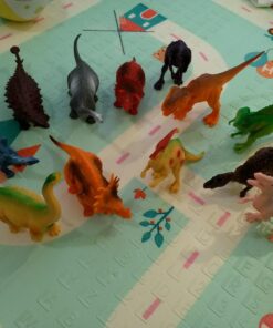 Kids Dinosaur Figures Toys, 7 Inch Jumbo Plastic Dinosaur Playset, STEM Educational Realistic Dinosaur Figurine for Boys Girls Toddlers Including T-Rex, Stegosaurus, Triceratops, Monoclonius, 12 Pack 32 71jJjeCuS0L