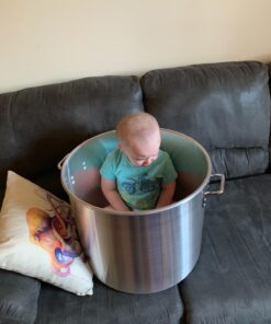 Professional Grade 80 Quart All Purpose Boiling Pot with Basket (3pc) plus a Bonus 12 Quart Stock Pot (2pc) . 13 71jKChBsCbL