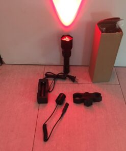 LED Hunting Flashlight, HS-802 250 Yards Cree Coyote Hog Red Light Flashlight with Remote Tactical & Pressure Switch+ Barrel Mount+ Battery(not sold individually)+ Charger for Hunting, Fishing 20 71jKCyRNuJL