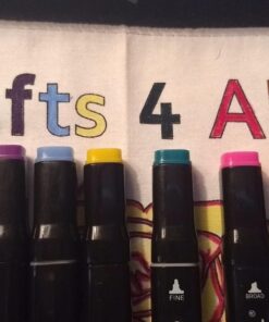 Crafts 4 All Fabric Markers Pens Permanent 12 Pack Dual Tip Minimal Bleed Rich Paint Color Pigment Fine Graffiti Fabric Pens, Child Safe & Non Toxic 12 Pack Black 47 71jLCYZO99L