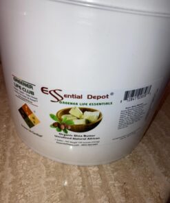 Essential Depot Shea Butter - Grade A - Organic - Unrefined - 7 lbs in a PP Pail - R.E.D. Roasted - microwavable container with resealable lid and removable handle 7 Pound (Pack of 1) 35 71jLJ4x1paL