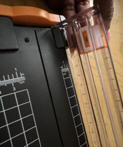 Firbon A4 Paper Cutter 12 Inch Titanium Paper Trimmer Scrapbooking Tool with Automatic Security Safeguard and Side Ruler for Craft Paper, Coupon, Label and Cardstock (Black) 1-black 45 71jLWK3UD6L