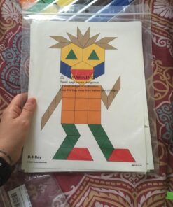 Learning Advantage Pattern Block Activity Cards - In-Home Learning Activity for Early Math & Geometry - Set of 20 - Teach Creativity, Sequencing and Patterning 29 71jLWd3cTdL 1