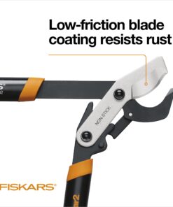Fiskars 32" PowerGear2 Steel Blade Garden Bypass Lopper and Tree Trimmer - Sharp Precision-Ground Steel Blade Tree Cutter Blade for Branches up to 2" Diameter 32 in 26 71jLeAfvNCL