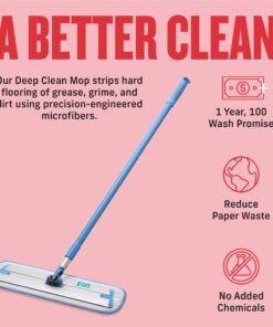 E-Cloth Deep Clean Mop, Microfiber Mop, Perfect Floor Cleaner for Hardwood, Laminate, Tile and Stone Flooring, Washable and Reusable, 100 Wash Promise Old Version 35 71jMZYIdj0L